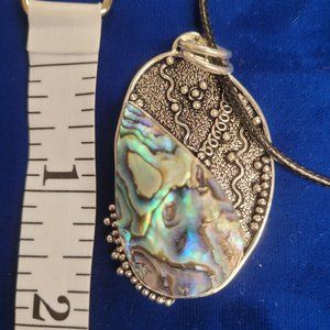 Sterling Silver Abalone Shell Pendant